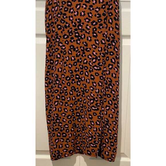 Sanctuary Womens Leopard Print Slip Dress Size 6 Mob Wife HOCO Coquette Feminine - Picture 2 of 13